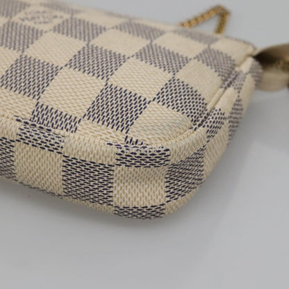 Louis Vuitton Pochette Accessoires Damier, WHITE, CANVAS, Clutche & pouche