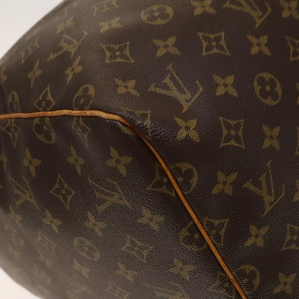 Louis Vuitton Keepall Bag Monogram Canvas, BROWN, CANVAS, Travel bag