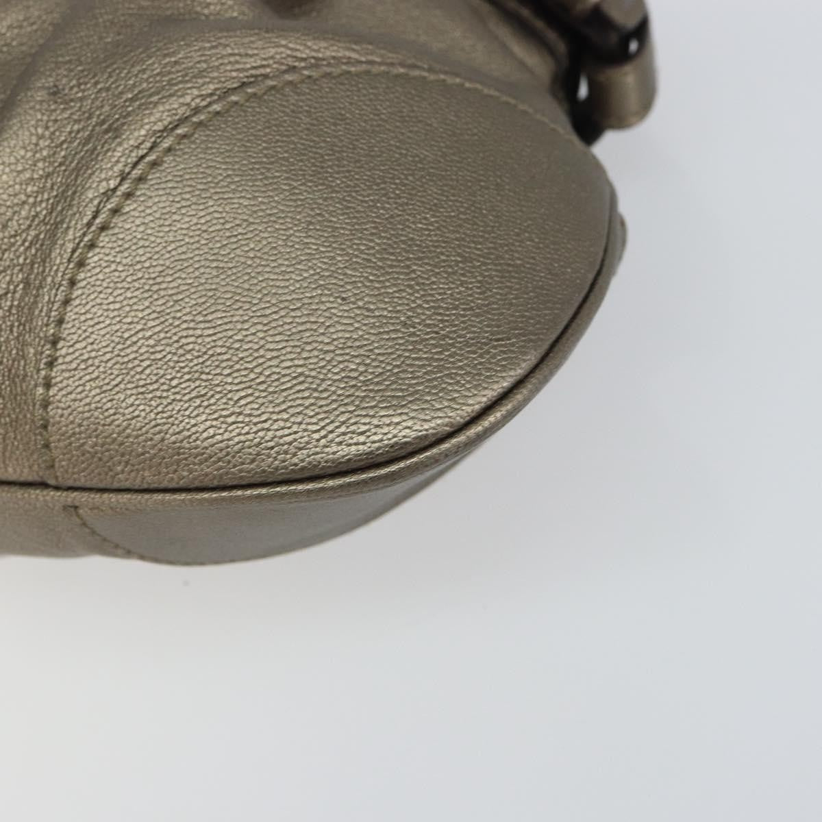 Salvatore Ferragamo Gancini handbag Leather, SILVER, LEATHER, Handbag