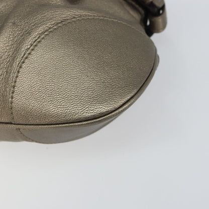 Salvatore Ferragamo Gancini handbag Leather, SILVER, LEATHER, Handbag