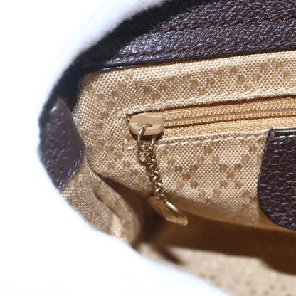 Gucci Vintage Bamboo Front Pocket Tote Suede, BROWN, SUEDE, Handbag