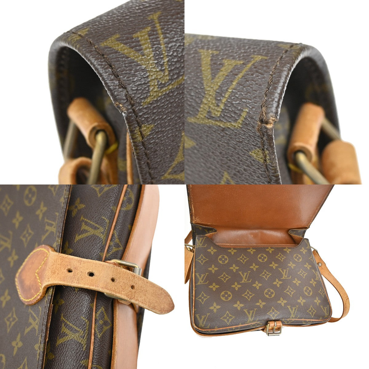 Louis Vuitton Cartouchiere Handbag Monogram Canvas, BROWN, CANVAS, Shoulder bag