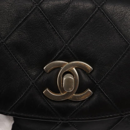 Chanel Vintage Flap Waist Bag Leather, BLACK, LEATHER, Clutche & pouche