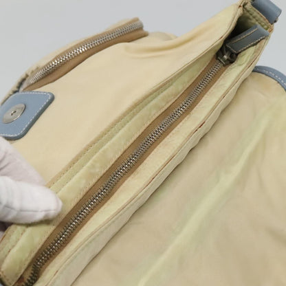 Prada Double Pocket Buckle Flap Bag Tessuto, BEIGE, NYLON, Shoulder bag