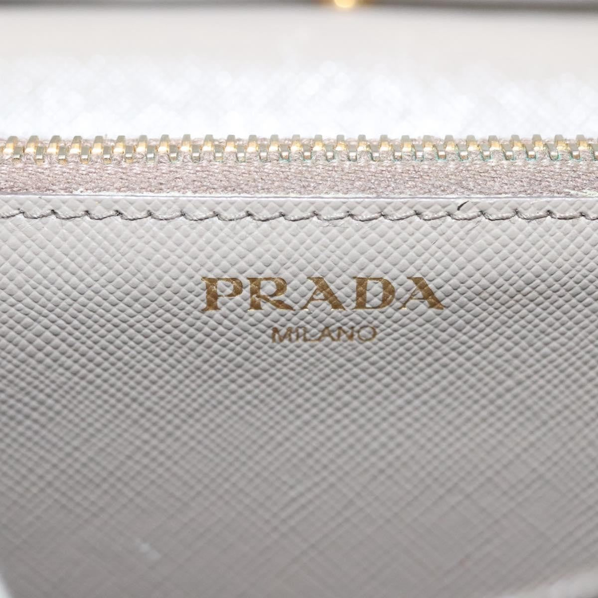 Prada Wallet on Strap Saffiano Leather, BEIGE, LEATHER, Shoulder bag