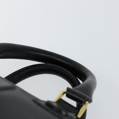 Burberry Vintage Boston Bag Leather, BLACK, LEATHER, Travel bag