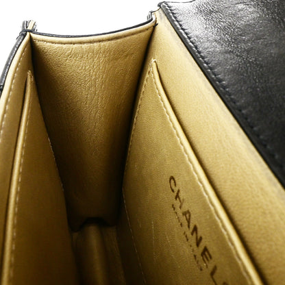 Chanel Chic Pearls Flap Bag Quilted Lambskin, BLACK, LEATHER, Shoulder bag