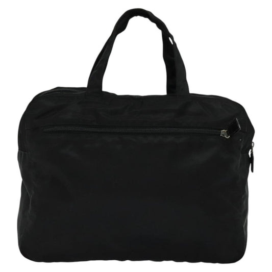 Prada Vintage Zip Handbag Tessuto, BLACK, NYLON, Handbag