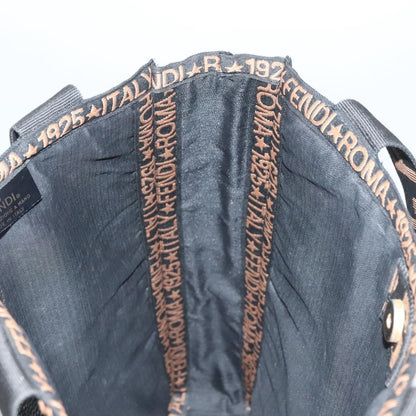 Fendi Zucca Tote bag Straw, BLACK, WOOD, Tote bag