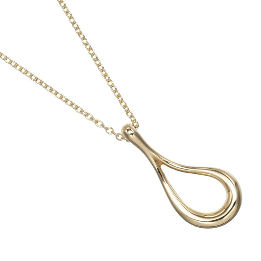 Tiffany & Co. Open Teardrop Pendant Necklace 18K Yellow Gold, GOLD, YELLOW_GOLD, Necklace