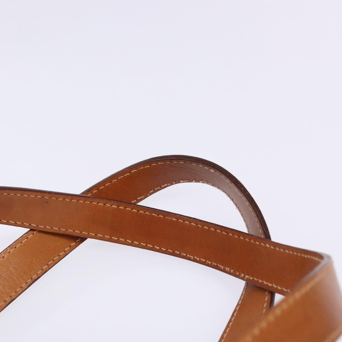 Celine Vintage Macadam Shoulder Bag Canvas and Leather, BEIGE, CANVAS, Shoulder bag