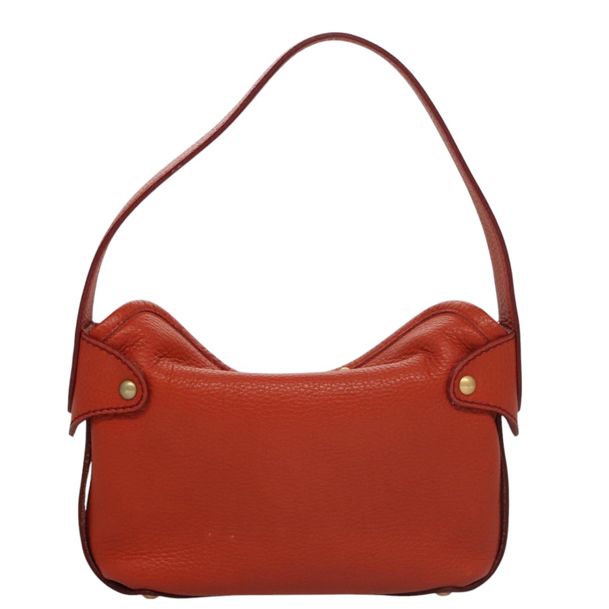 Salvatore Ferragamo Gancini handbag Leather, ORANGE, LEATHER, Handbag