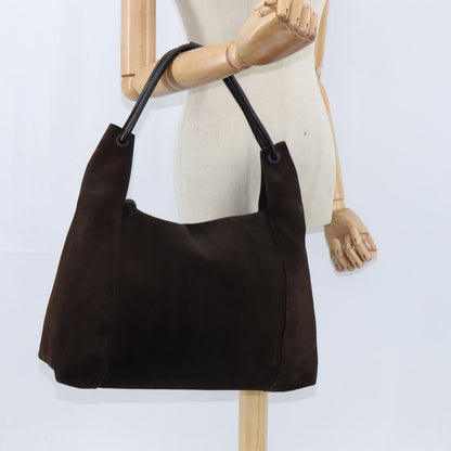 Gucci Hobo Shoulder Bag Suede, BROWN, SUEDE, Shoulder bag