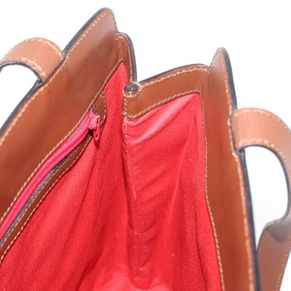 Celine Vintage Shoulder Bag Leather, BROWN, LEATHER, Shoulder bag