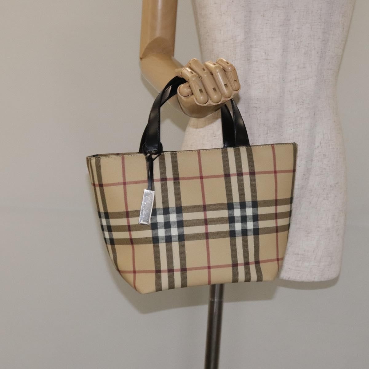 Burberry Nova Check Tote canvas check pattern, BEIGE, PVC, Tote bag