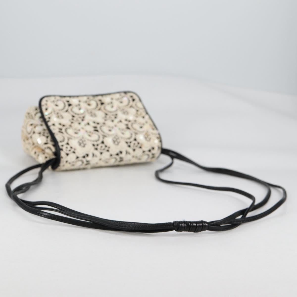 Chanel Floral CC Flap Bag Leather, WHITE, LEATHER, Shoulder bag
