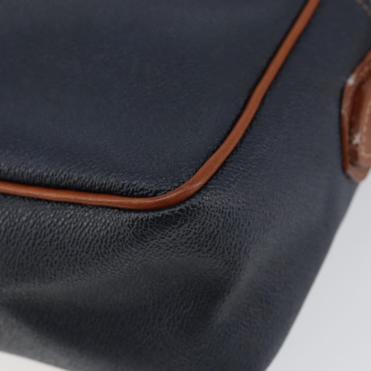 Burberry Vintage Shoulder Bag Leather, NAVY, LEATHER, Shoulder bag