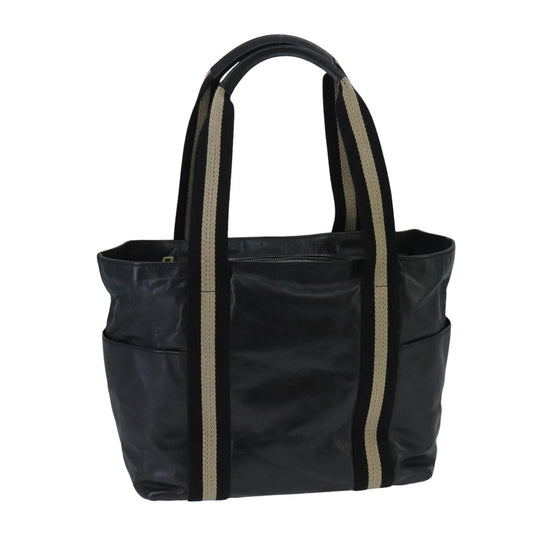 Bally Vintage Tote Bag Leather, BLACK, LEATHER, Tote bag