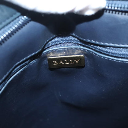 Bally Vintage Chain Shoulder Bag Quilted Leather, NAVY, LEATHER, Shoulder bag