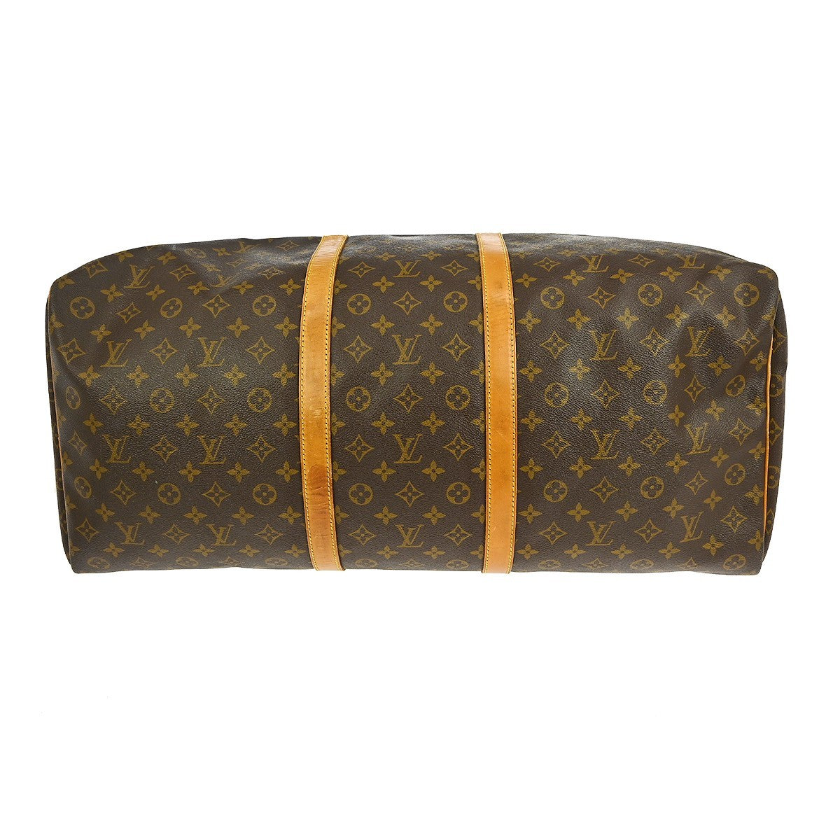 Louis Vuitton Keepall Bag Monogram Canvas, BROWN, CANVAS, Travel bag