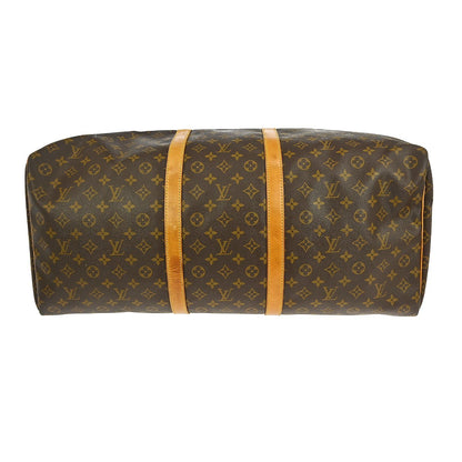 Louis Vuitton Keepall Bag Monogram Canvas, BROWN, CANVAS, Travel bag