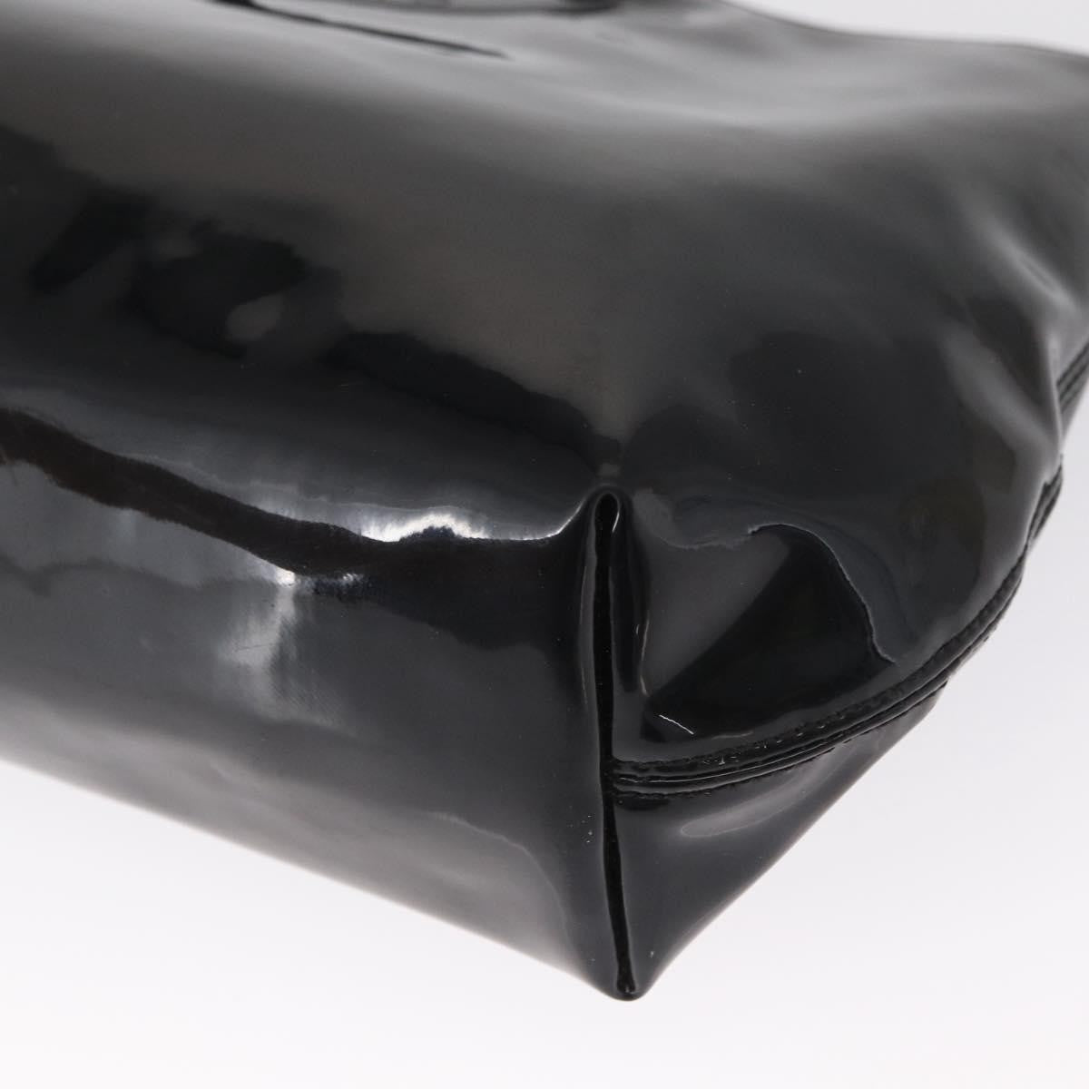 Celine Circle Logo Handbag Patent Leather, BLACK, PATENT_LEATHER, Handbag