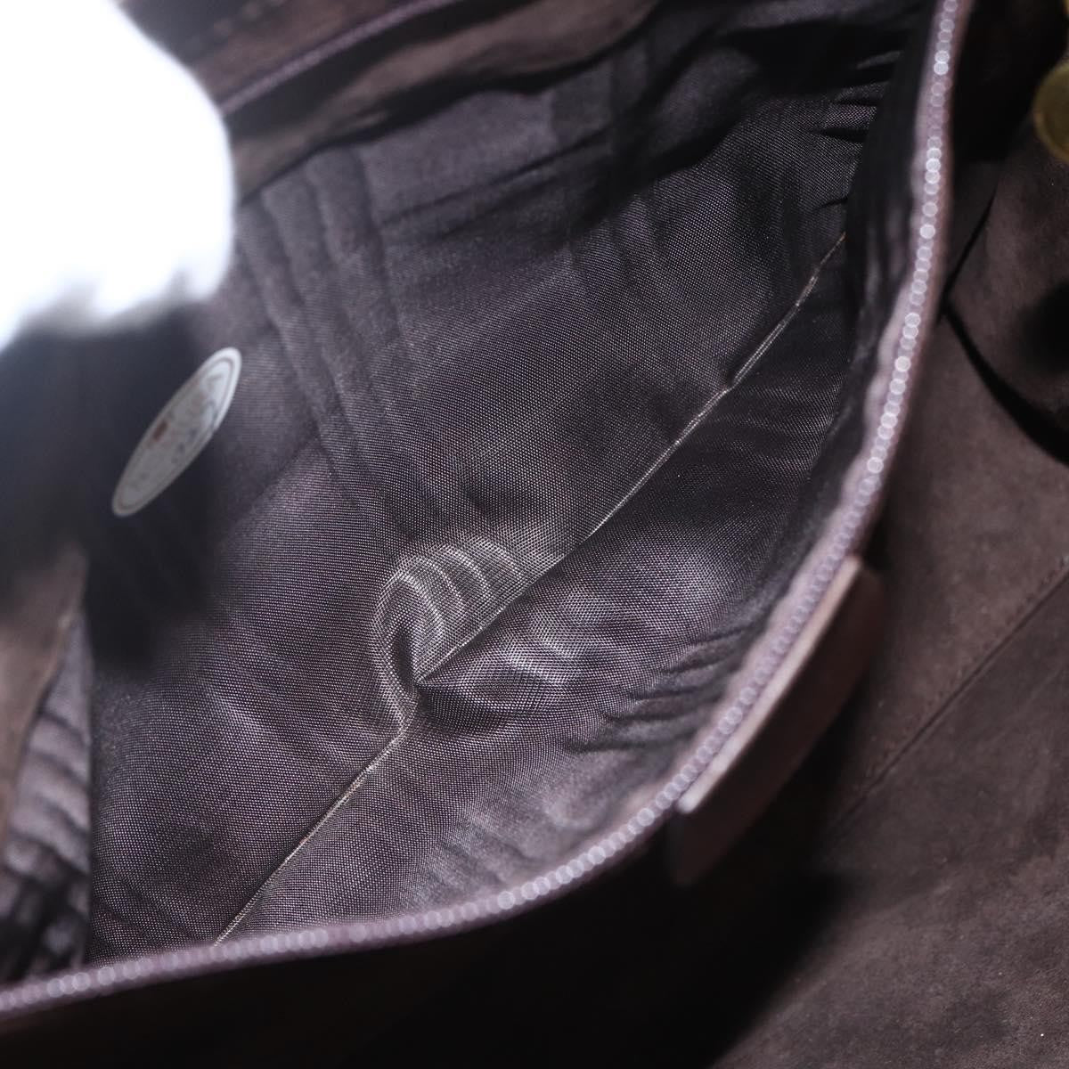 Gucci Vintage Handbag Leather, BROWN, LEATHER, Handbag