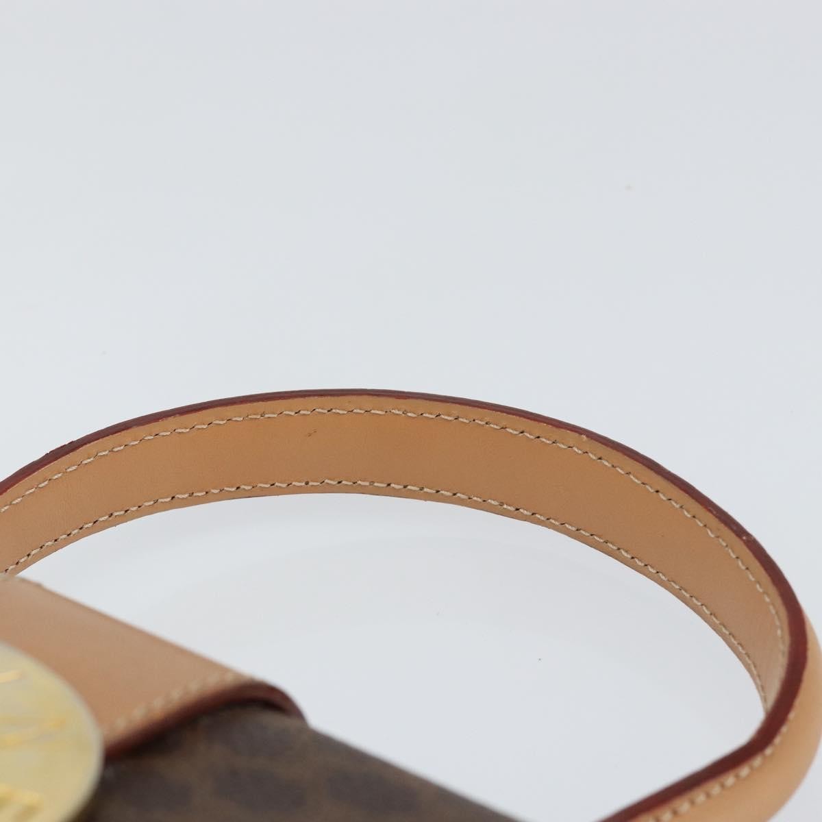 Celine Vintage Macadam Handbag Canvas, BROWN, PVC, Handbag