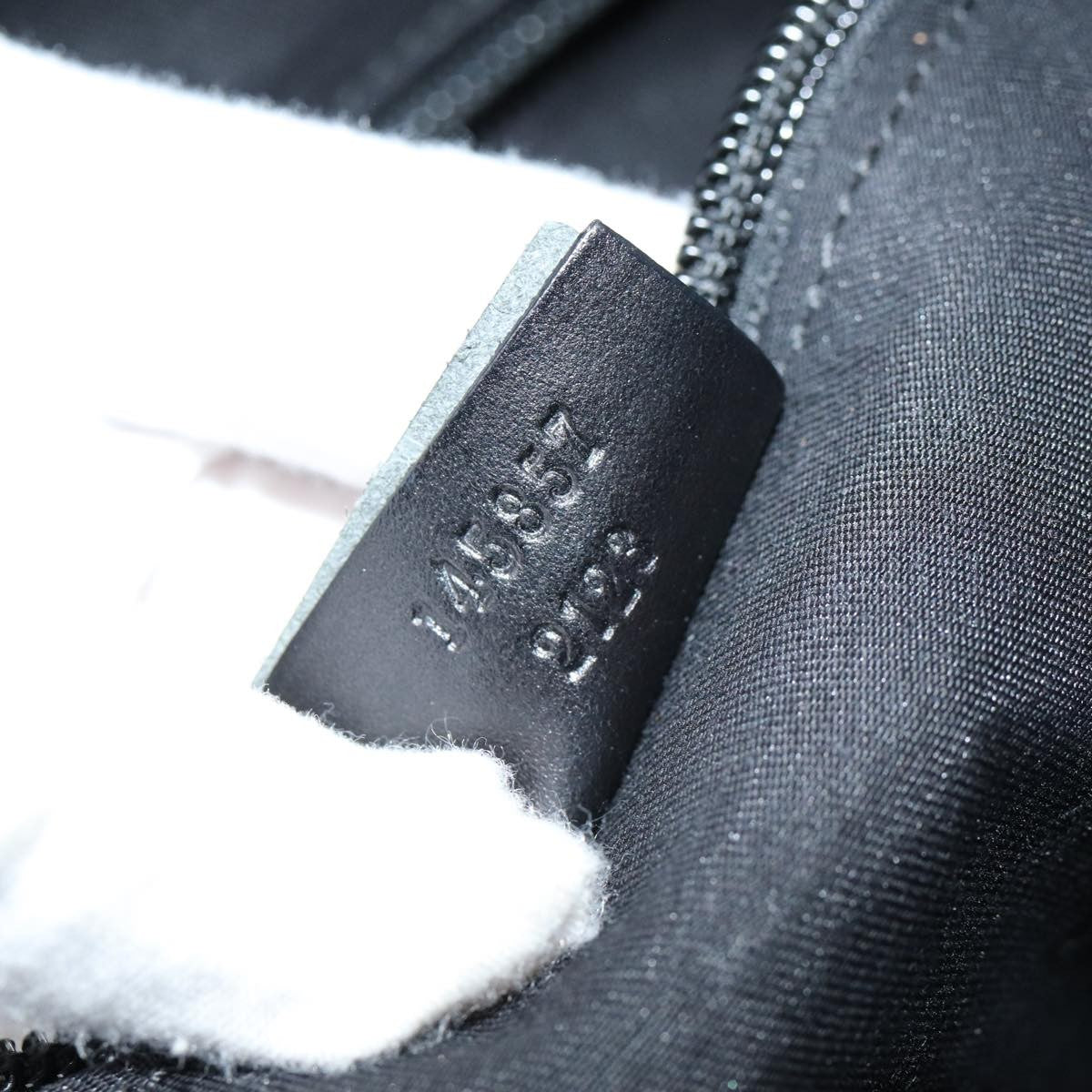 Gucci Zip Messenger Bag GG Canvas with Perforated Leather, BLACK, CANVAS, Crossbody bag