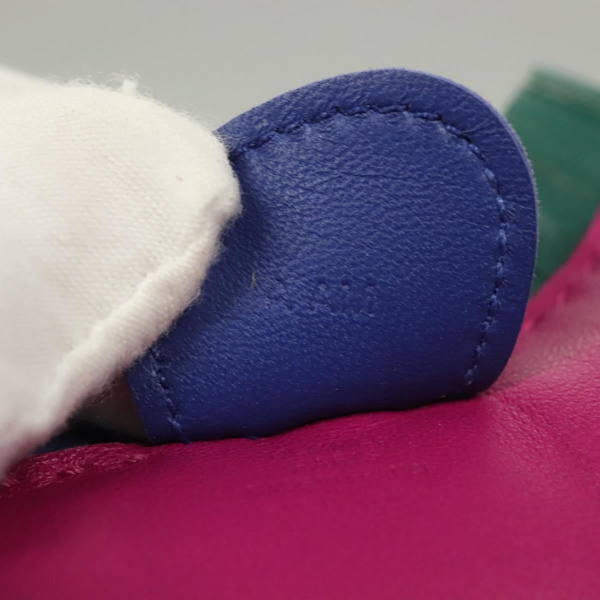 Hermes GriGri Rodeo Bag Charm Leather, PURPLE, LEATHER, Charms and Keychains