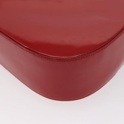 Salvatore Ferragamo Gancini Shoulder Bag Leather, RED, PATENT_LEATHER, Shoulder bag