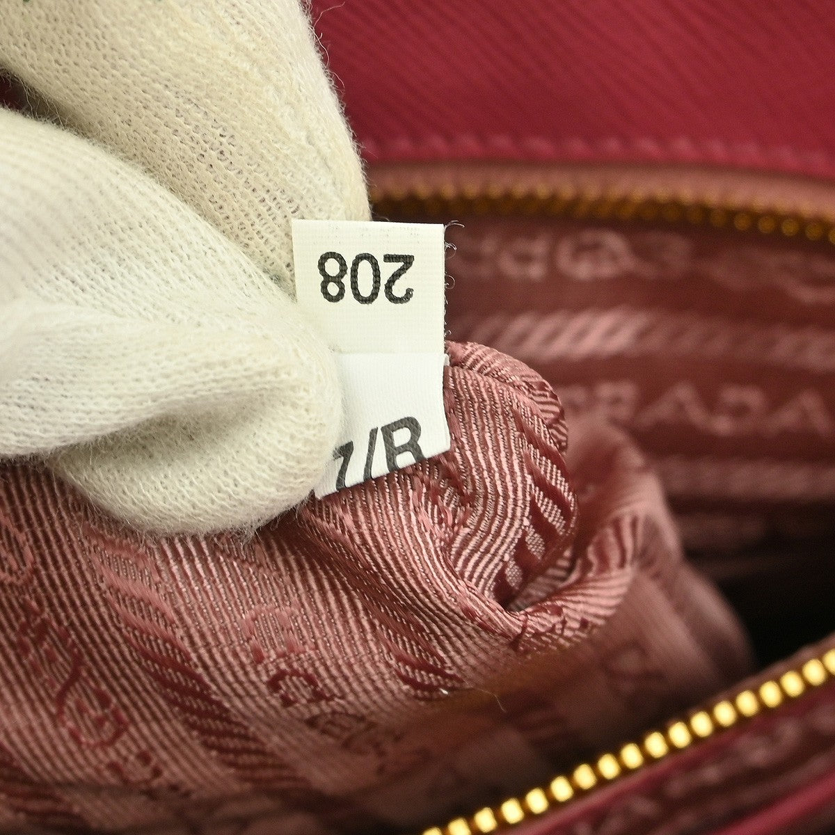 Prada Double Zip Lux Tote Saffiano Leather, PINK, LEATHER, Handbag