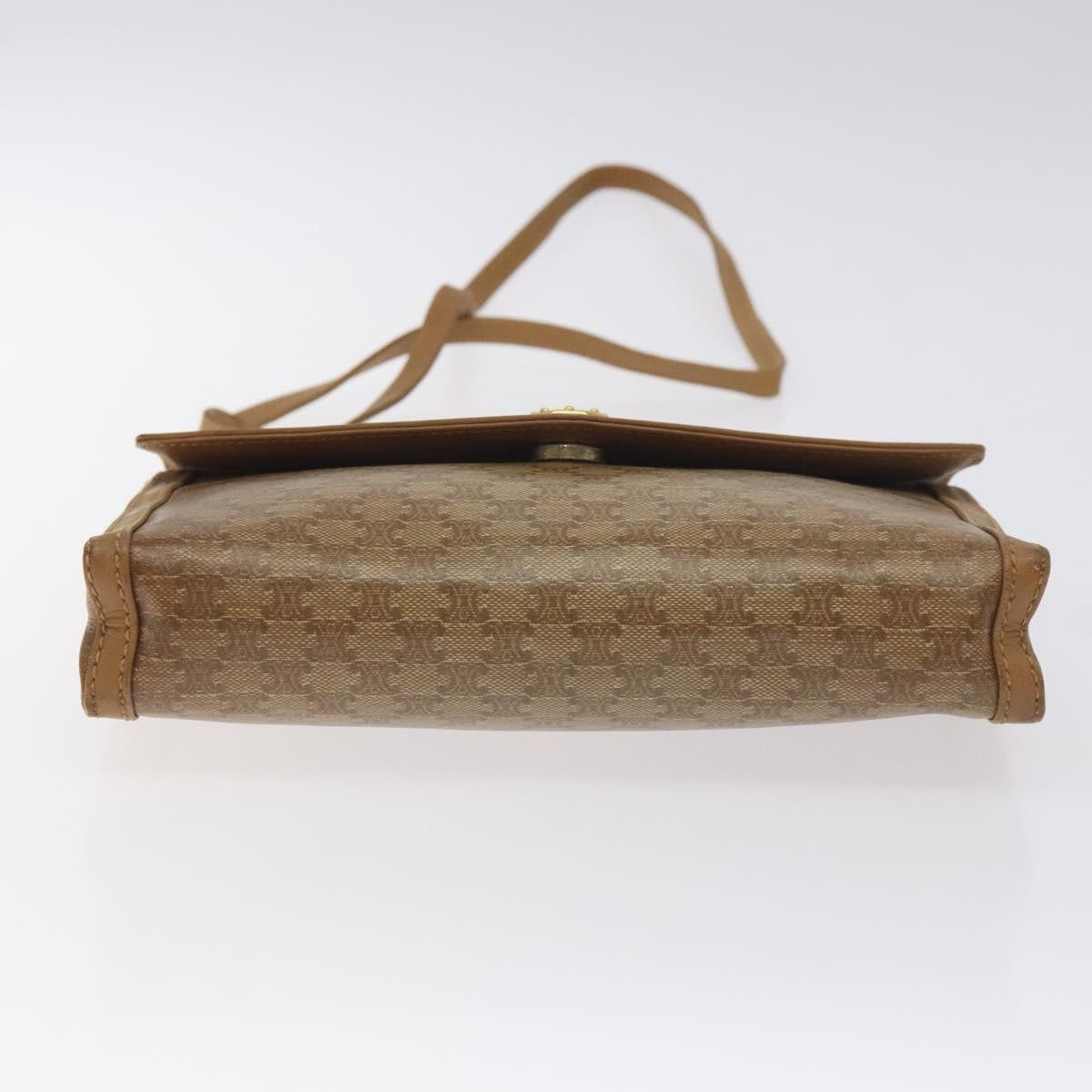 Celine Macadam Shoulder Bag Canvas, BROWN, CANVAS, Shoulder bag