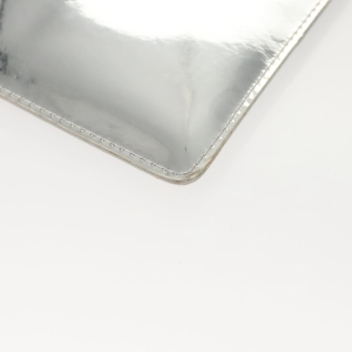 Louis Vuitton Pochette Plate Monogram mirror, SILVER, PATENT_LEATHER, Clutche & pouche