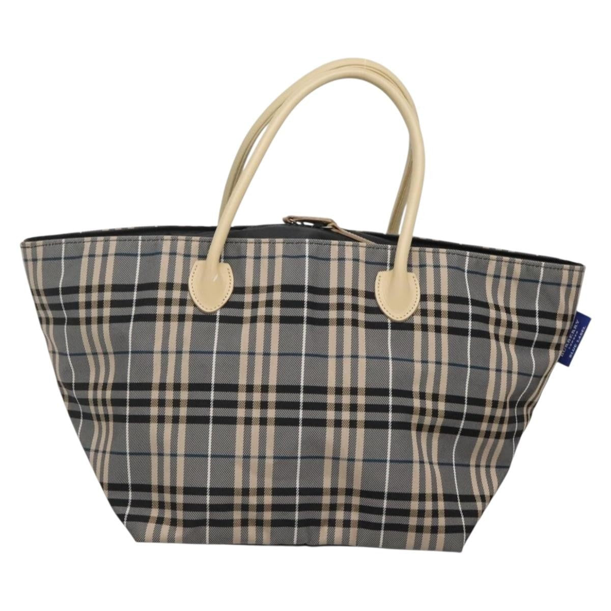 Burberry Nova Check Tote Nylon, GRAY, NYLON, Tote bag