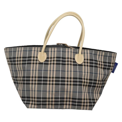Burberry Nova Check Tote Nylon, GRAY, NYLON, Tote bag