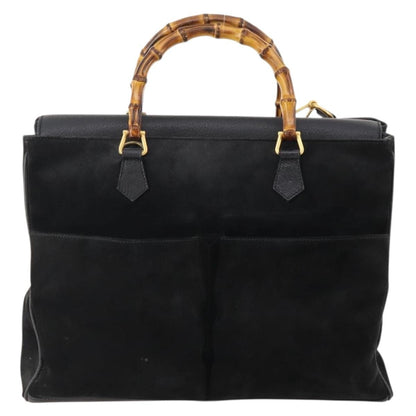 Gucci Bamboo tote bag Suede, Black, Suede, Tote Bag