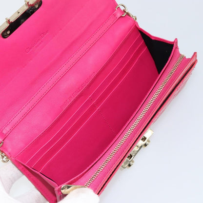 Christian Dior New Lock Pouch Cannage Quilt Patent, PINK, PATENT_LEATHER, Clutche & pouche