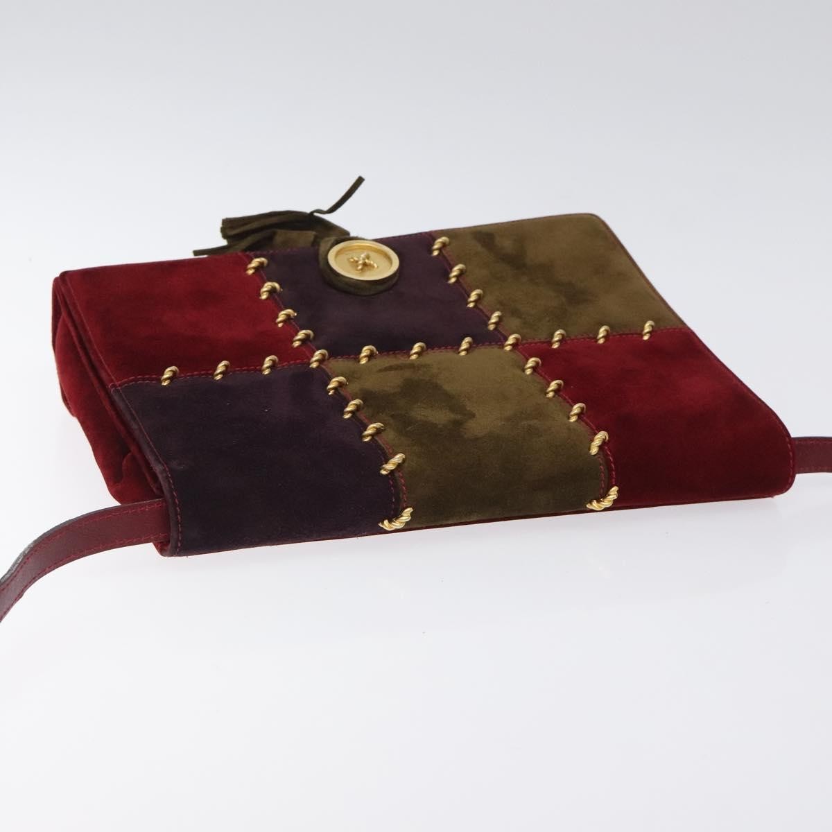 Salvatore Ferragamo Vintage Shoulder Bag Suede, MULTICOLOUR, SUEDE, Shoulder bag