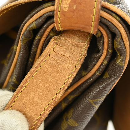 Louis Vuitton Saumur Handbag Monogram Canvas, BROWN, CANVAS, Shoulder bag