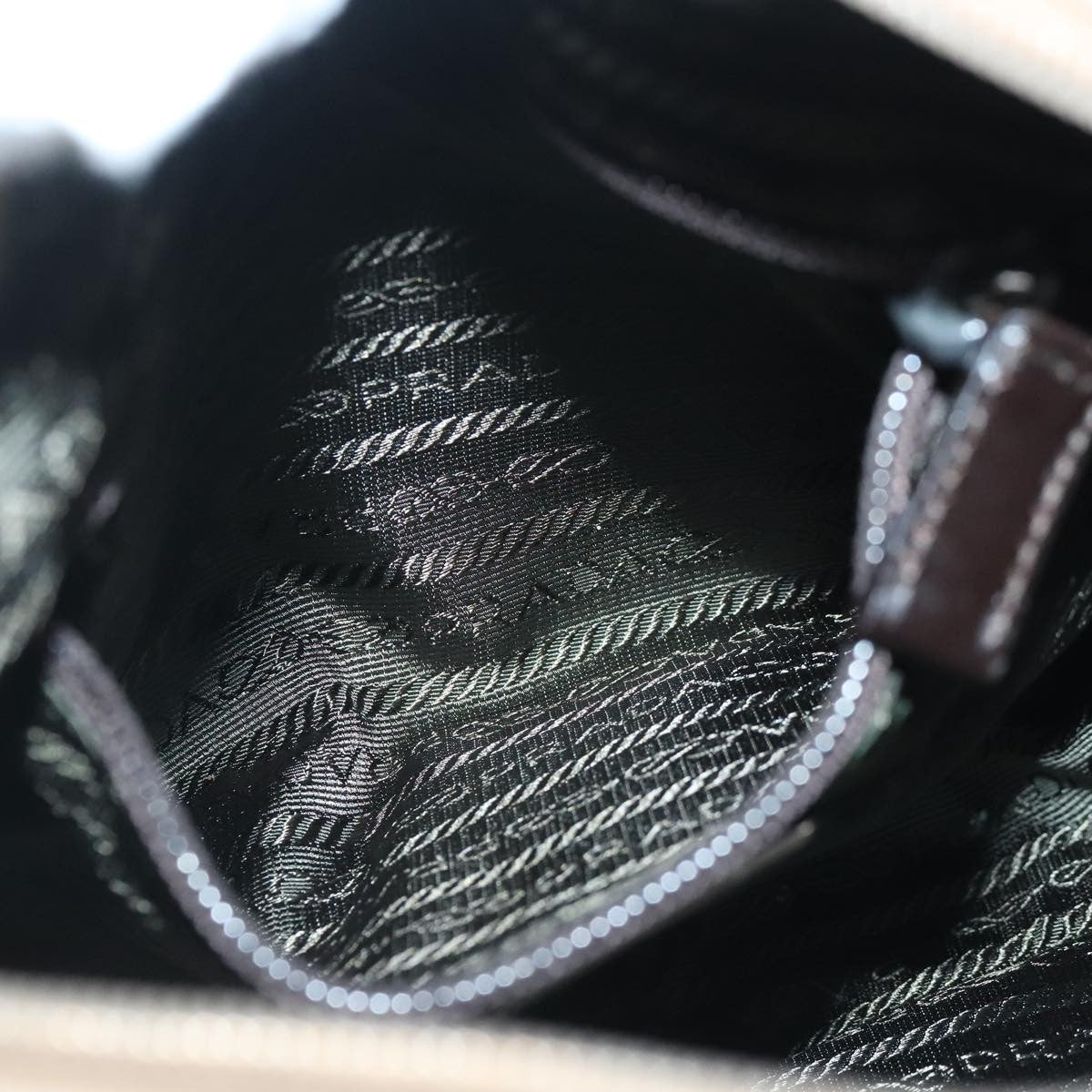 Prada Vintage Shoulder Bag Canvas, BEIGE, CANVAS, Shoulder bag