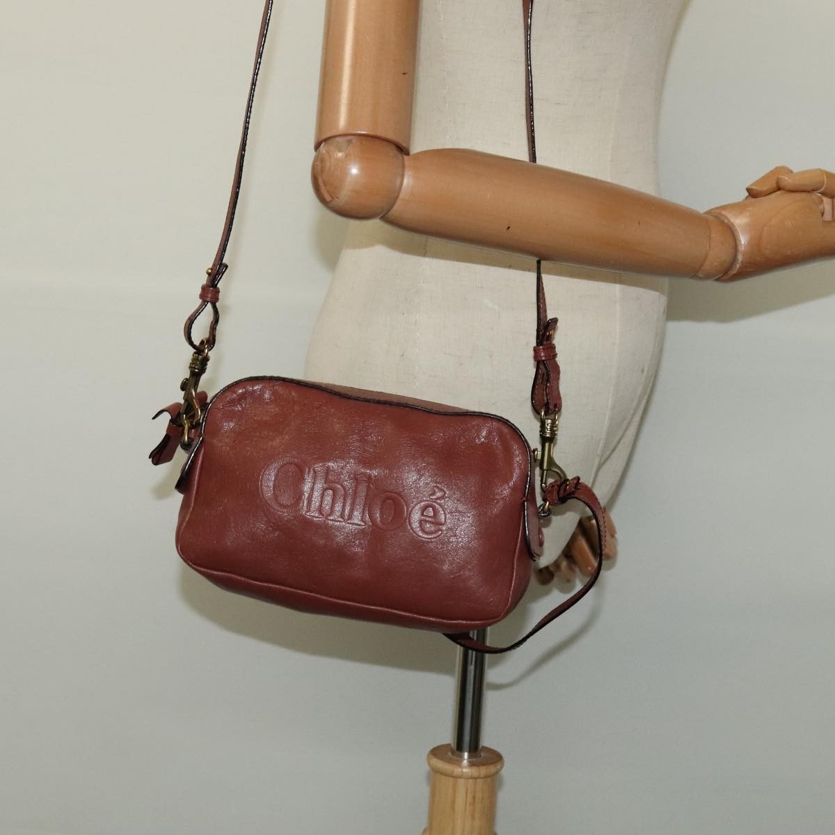 Chloe Vintage Shoulder Bag Leather, BROWN, LEATHER, Shoulder bag
