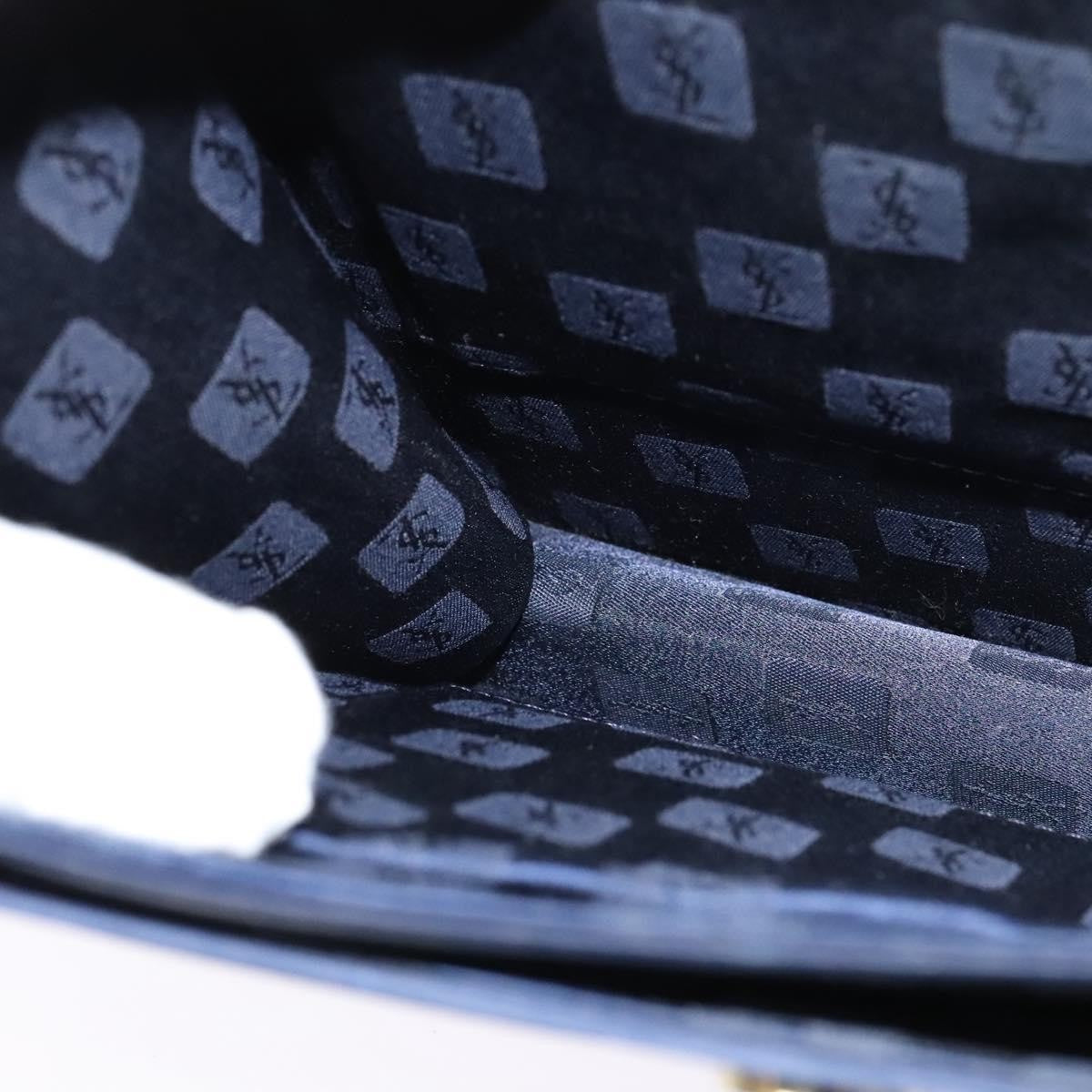 Saint Laurent Vintage Shoulder Bag Leather, BLUE, LEATHER, Shoulder bag