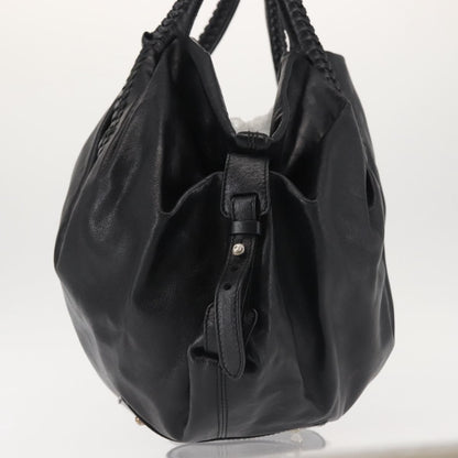 Salvatore Ferragamo Gancini Tote Leather, BLACK, LEATHER, Tote bag