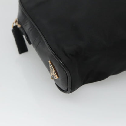 Prada SHOULDER BAG NYLON BLACK GOLD, Black, Nylon, Shoulder Bag