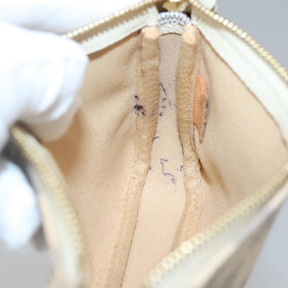 Louis Vuitton Pochette Accessoires Damier, WHITE, CANVAS, Clutche & pouche