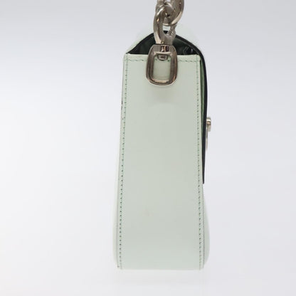 Celine Flap Shoulder Bag Leather, SILVER, LEATHER, Shoulder bag