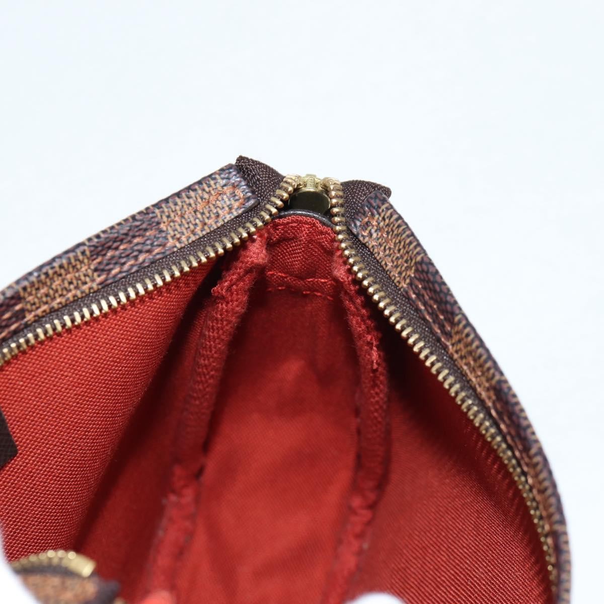 Louis Vuitton Trousse Make Up Bag Damier, BROWN, CANVAS, Clutche & pouche