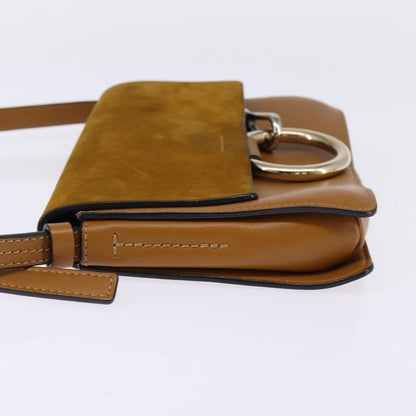 Chloe Faye Shoulder Bag Leather and Suede, BEIGE, SUEDE, Shoulder bag