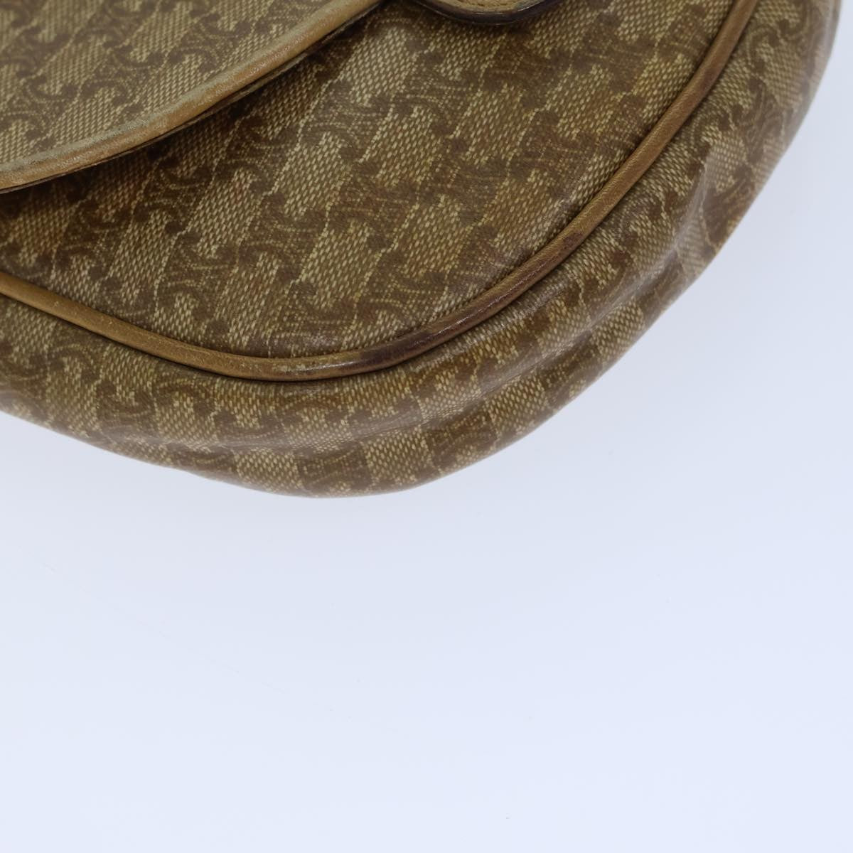 Celine Macadam Shoulder Bag Leather, BEIGE, CANVAS, Shoulder bag